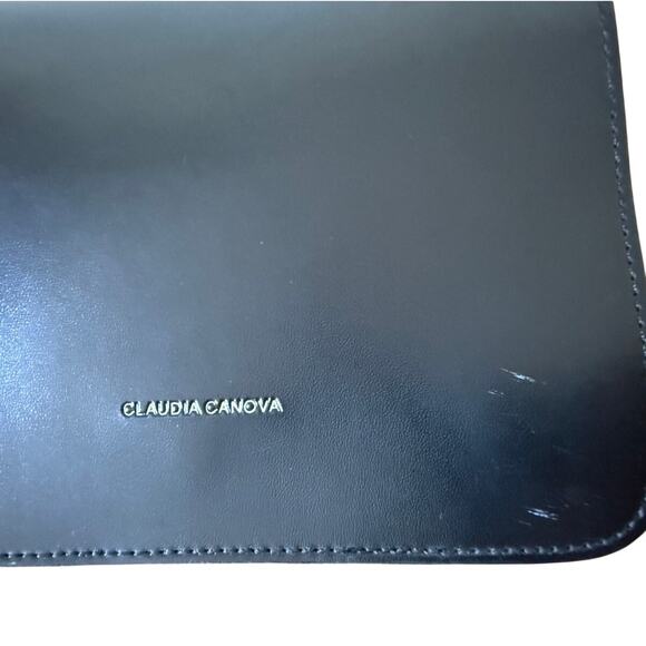 Claudia Canova Faux Leather Black Crossbody Bag with Adjustable Strap - Picture 8 of 9